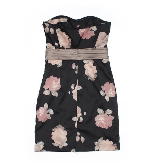 H&M Strapless Black Formal Floral Cocktail Dress - Picture 2 of 7